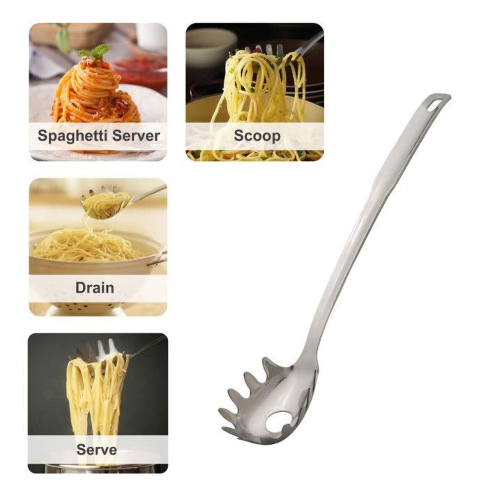 Harold Import Co. Spaghetti Ladle and Pasta Server, 12.5in | Harold Import Co.