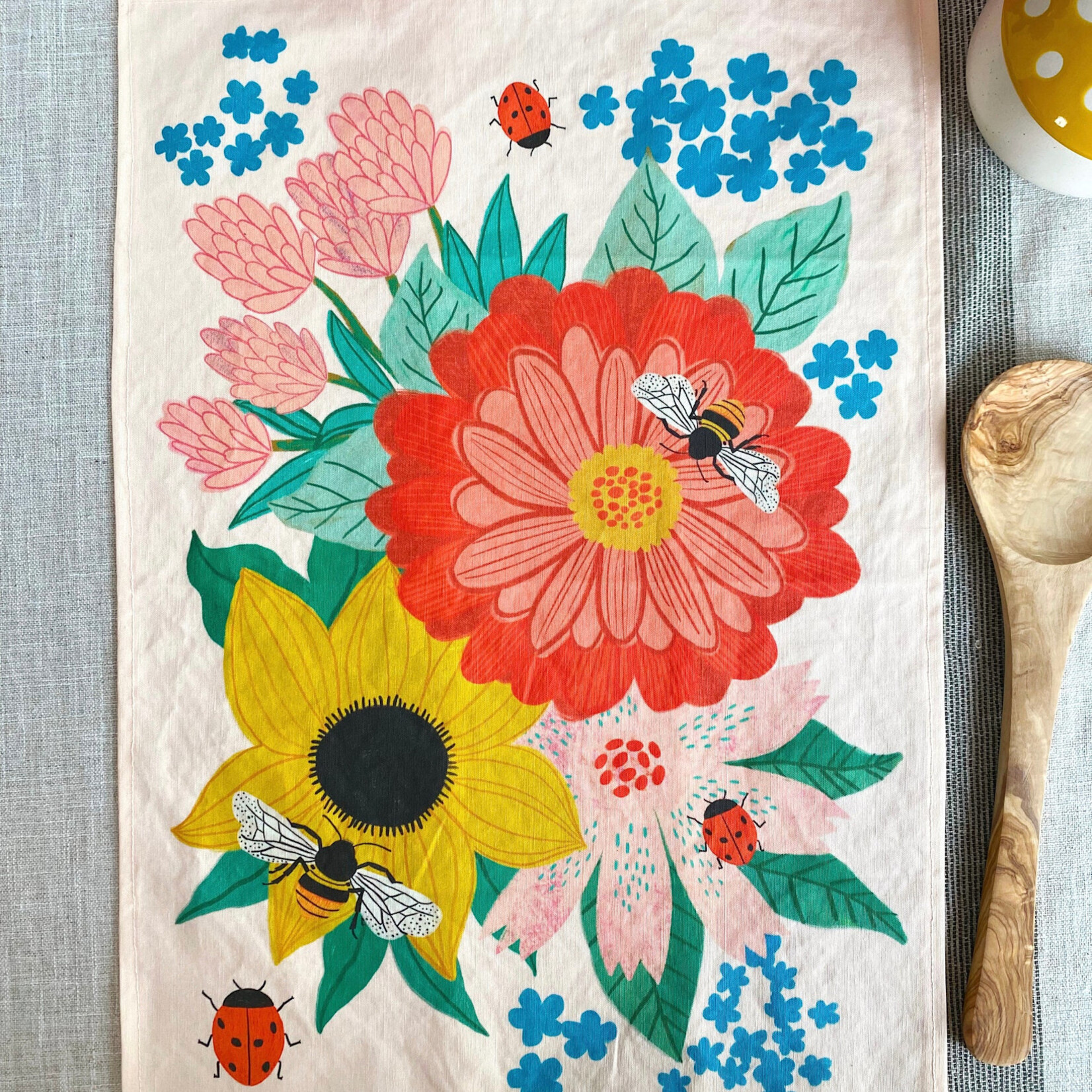 Danica Brands Tea Towel - Prnt Bee Garden | Danica Brands