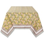 Danica Brands Tablecloth 90” - Block Print Clematis | Danica Brands
