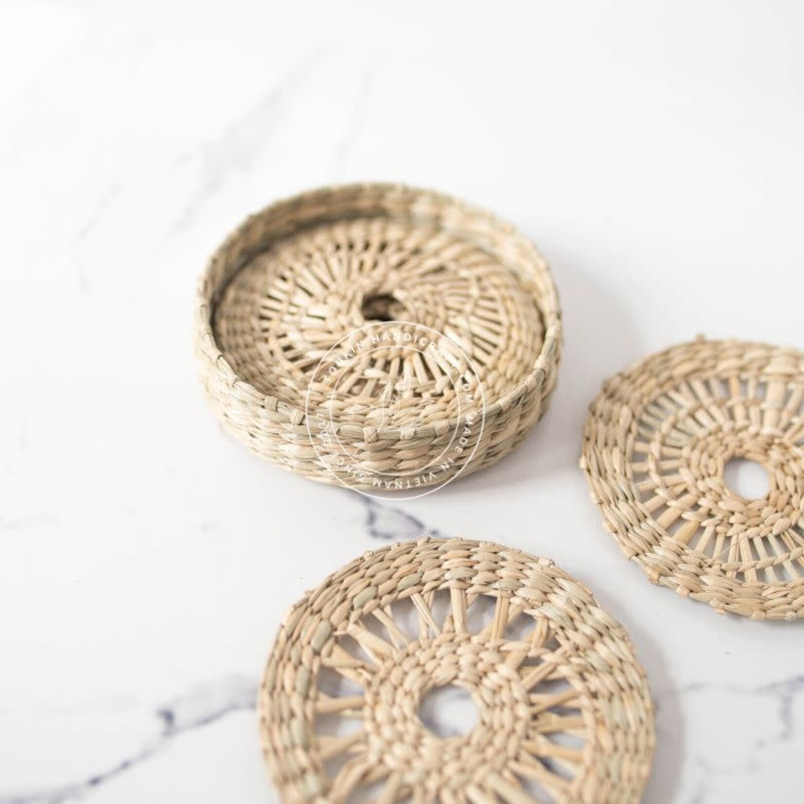 Danica Brands Coaster - Set/4 Seagrass White | Danica Brands