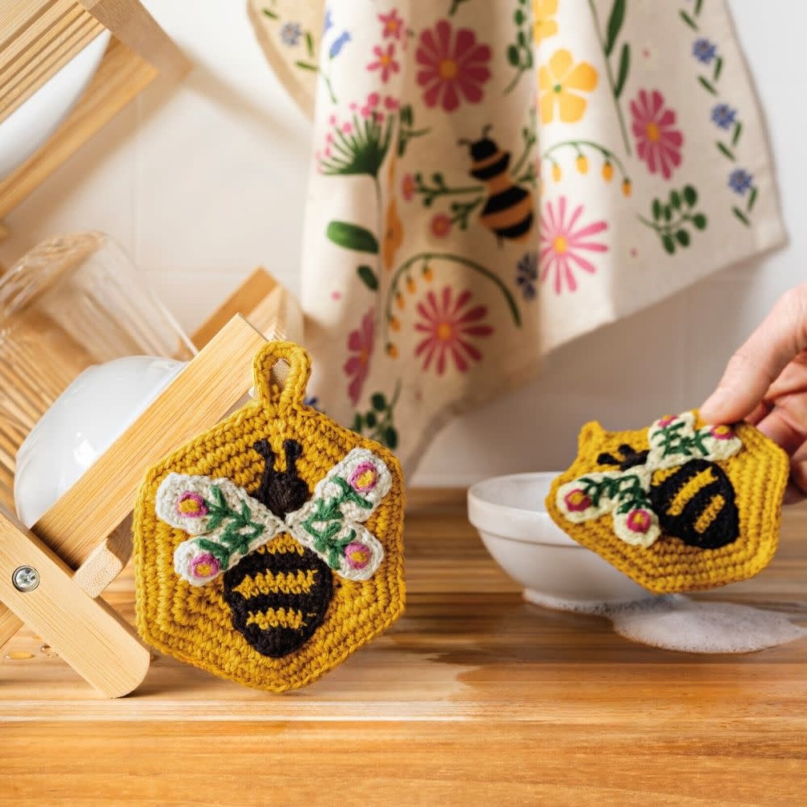 Danica Brands Dishcloth Set/2 - Crochet Sponge Bee Garden | Danica Brands