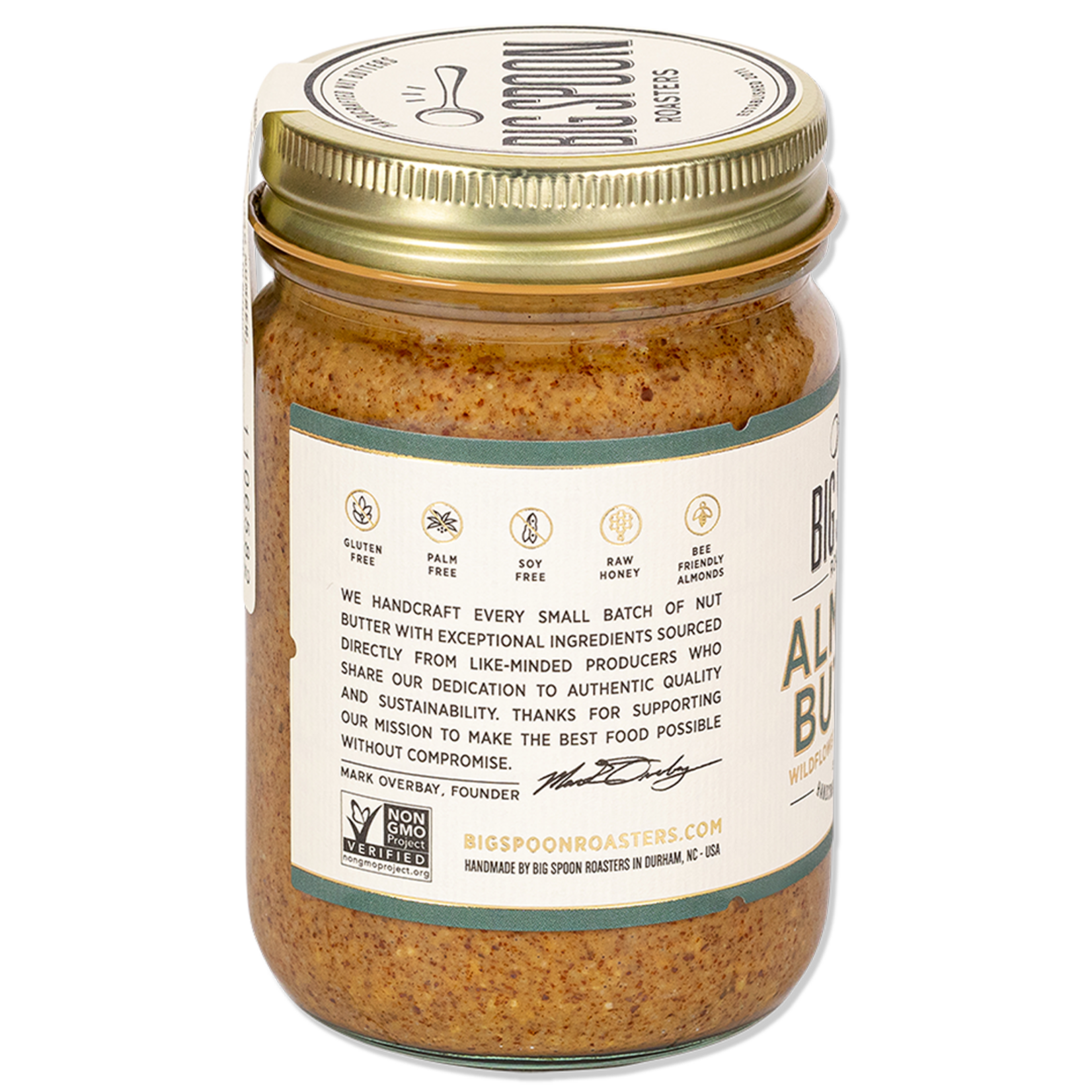 Big Spoon Roasters Almond Butter with Wildflower Honey | 13 oz Jar | Big Spoon Roasters