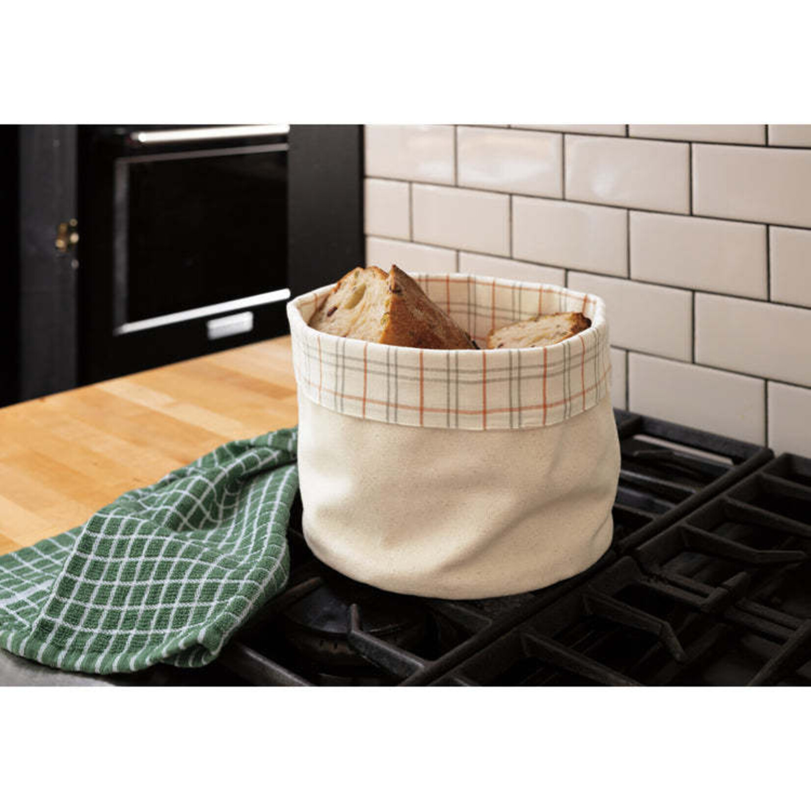 Danica Brands Plaid Canvas Bread Basket | Danica Brands