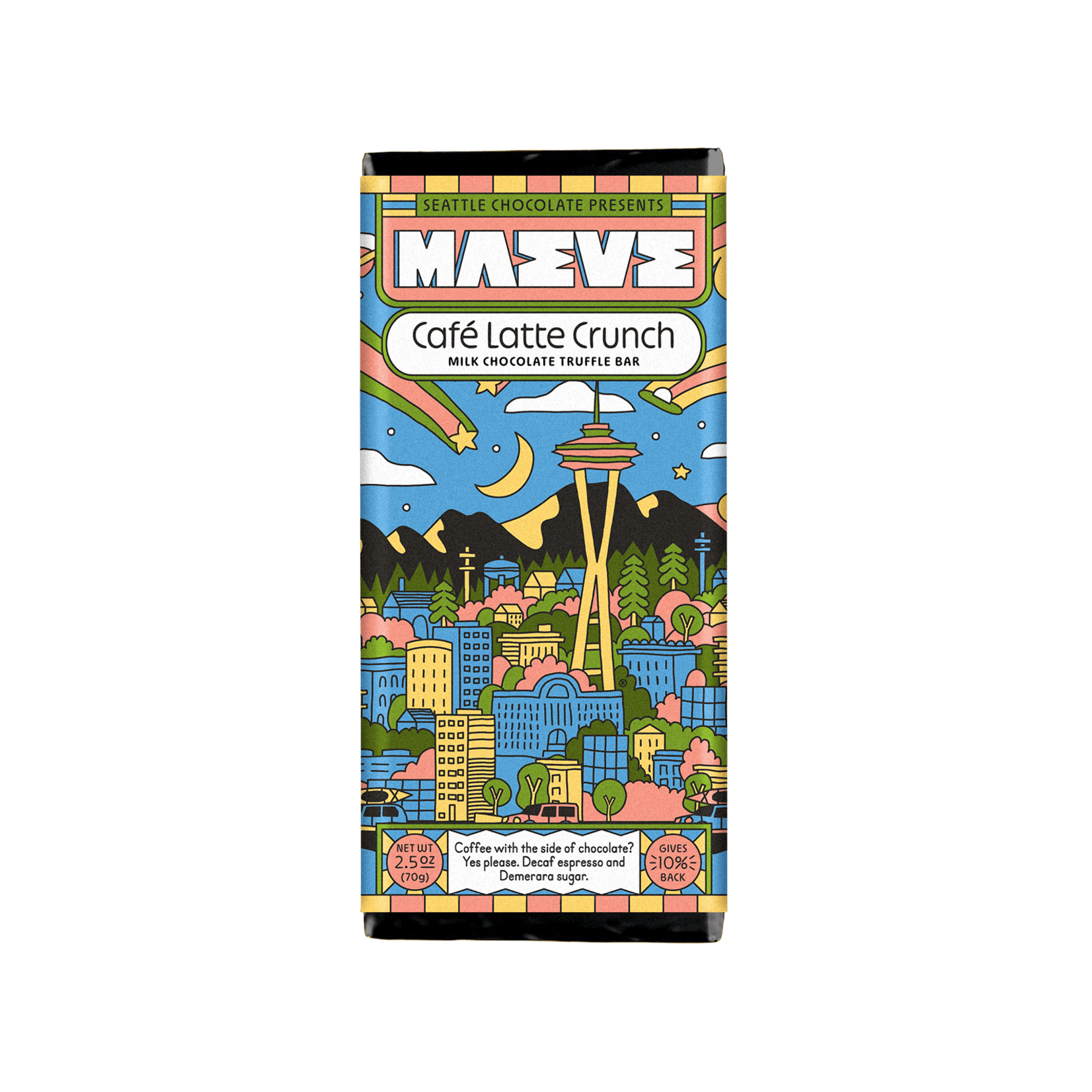 Seattle Chocolate Presents Maeve Café Latte Crunch Truffle Bar | Seattle Chocolate Presents Maeve