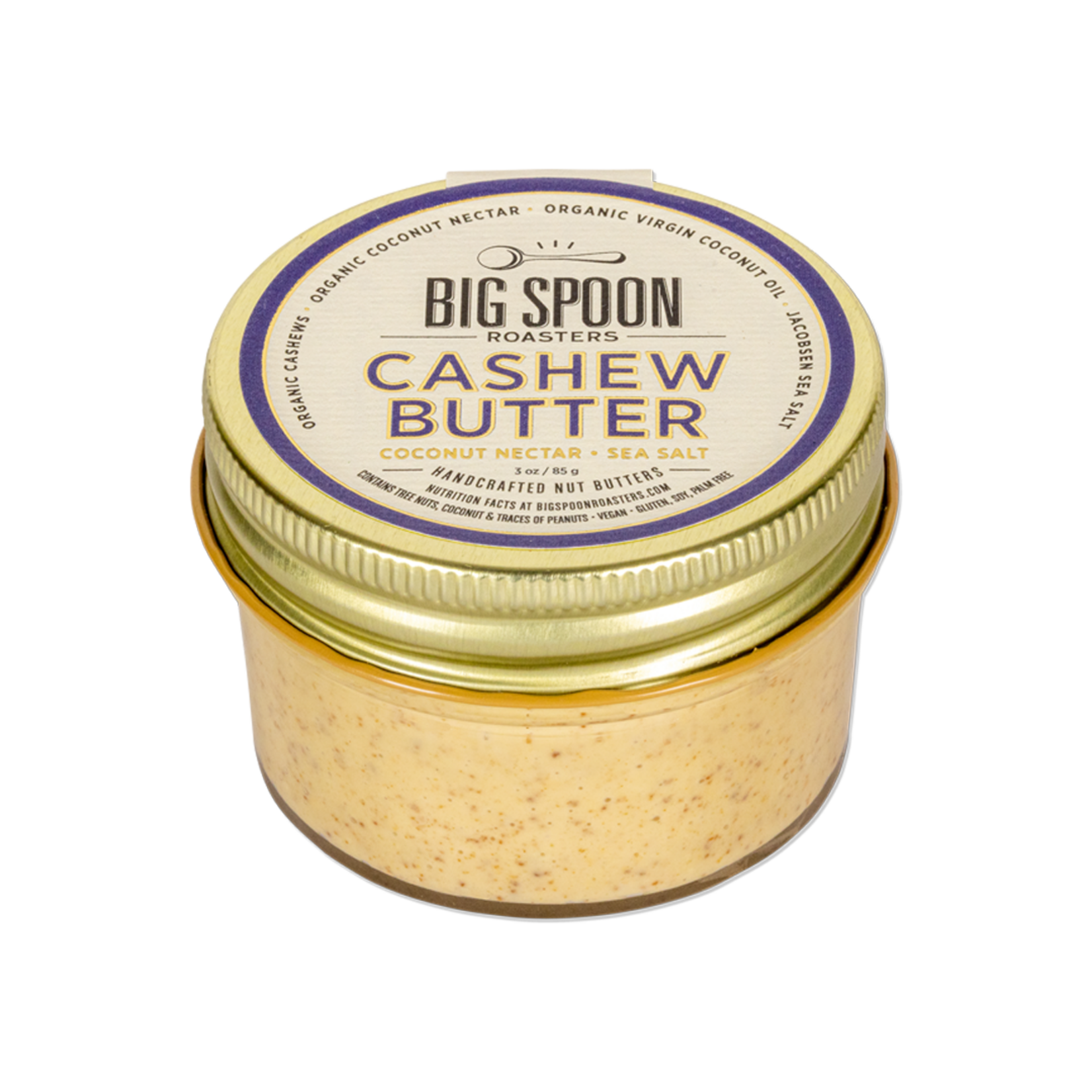 Big Spoon Roasters Cashew Butter with Coconut Nectar | 13 oz Jar | Big Spoon Roasters