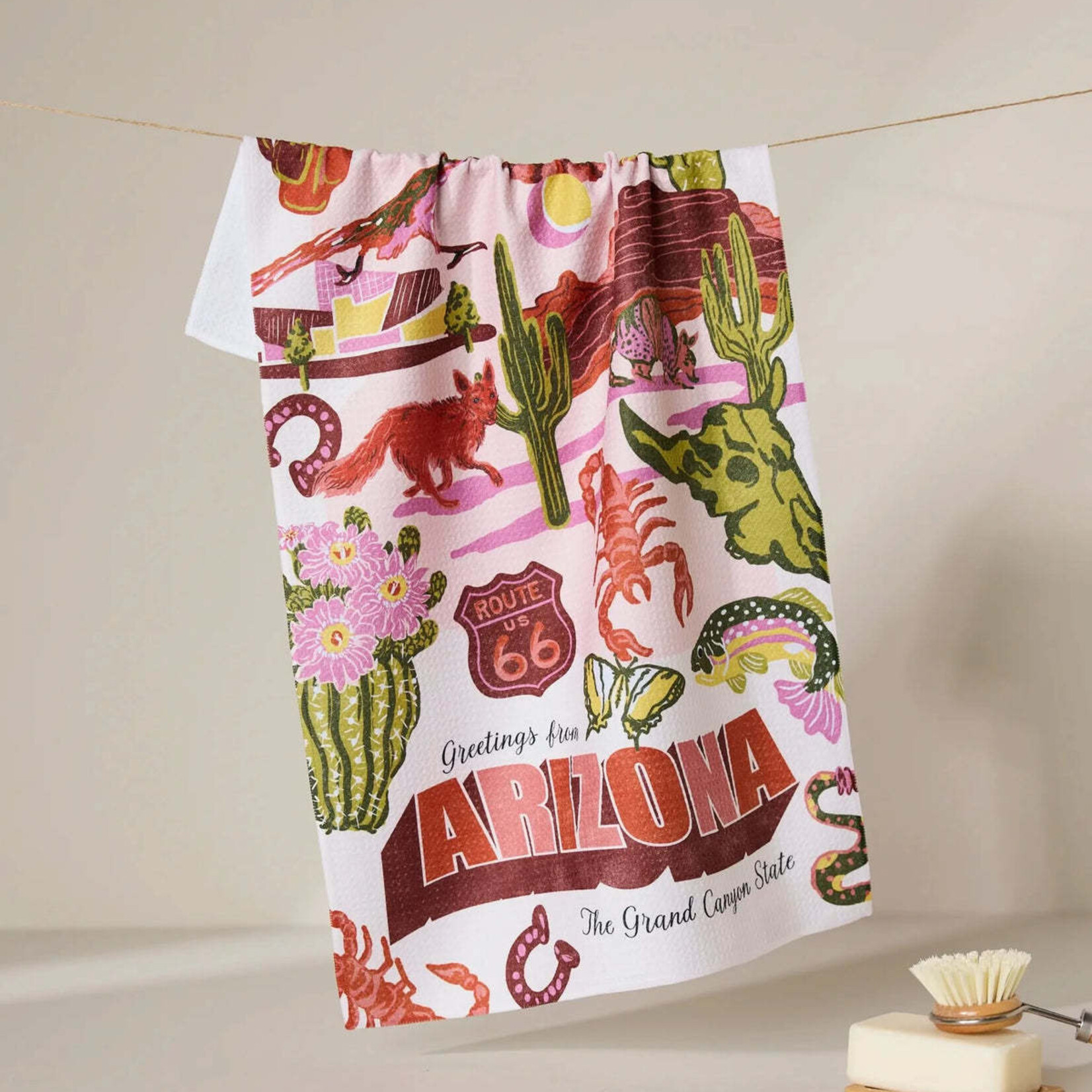 Geometry Greetings From Arizona Tea Towel | Geometry