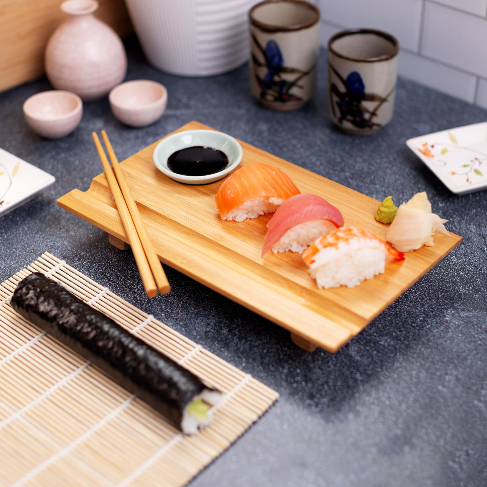 Joyce Chen Sushi Board and Sushi Roller Set | Kitchen Supply