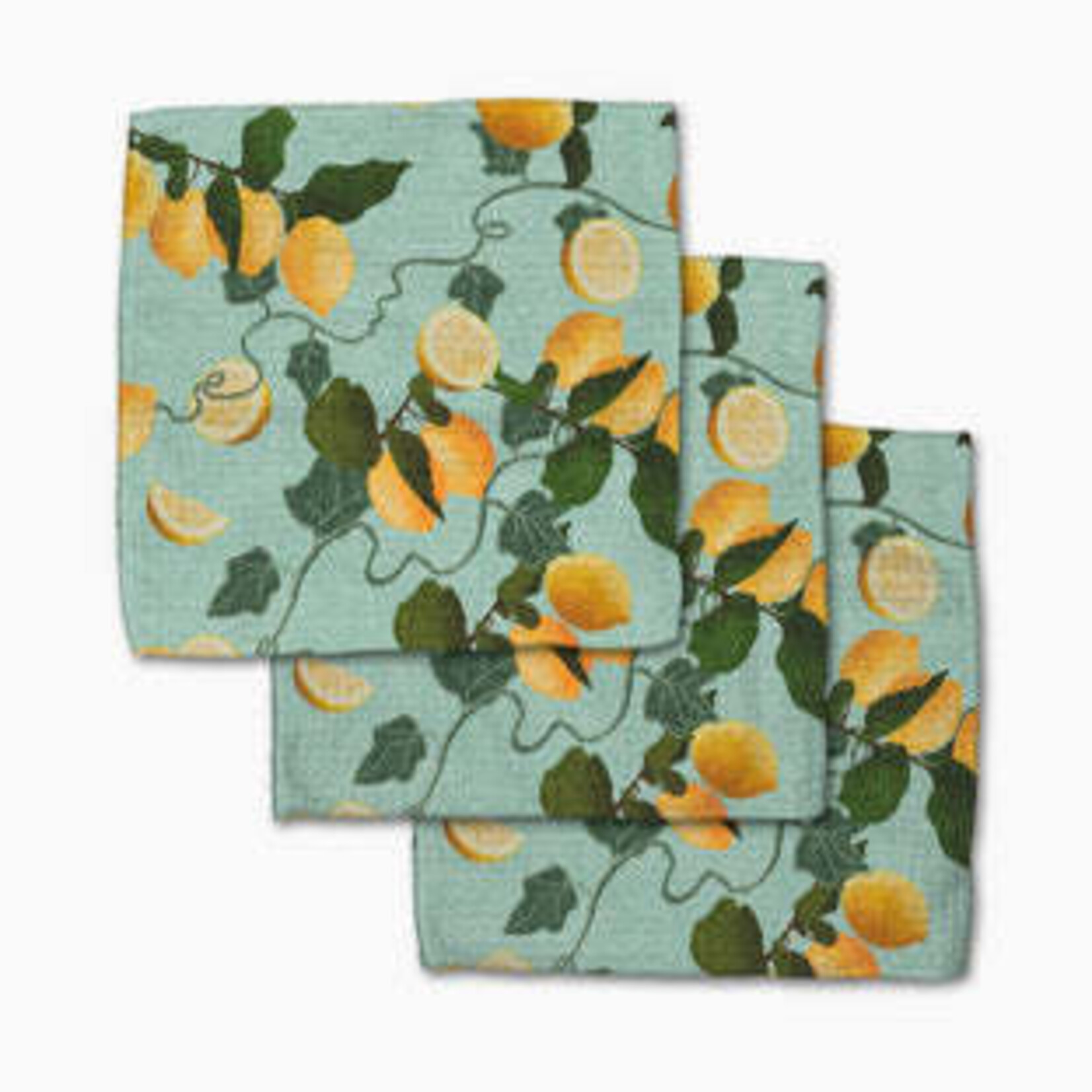 Geometry Lemon Waves Dishcloth Set | Geometry