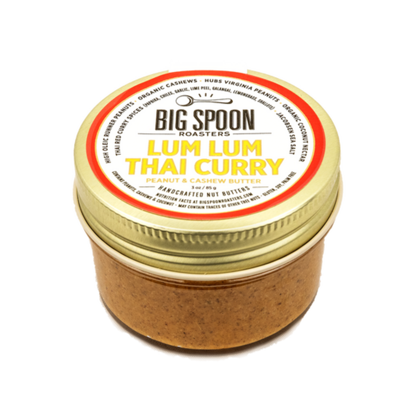Big Spoon Roasters Lum Lum Thai Curry Peanut & Cashew Butter | 13 oz Jar | Big Spoon Roasters