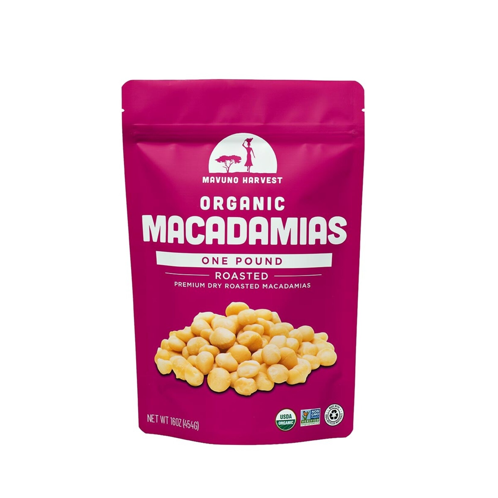 MAVUNO ORG HARVEST Organic Dry Roasted Macadamias with Sea Salt 4 oz | MAVUNO ORG HARVEST