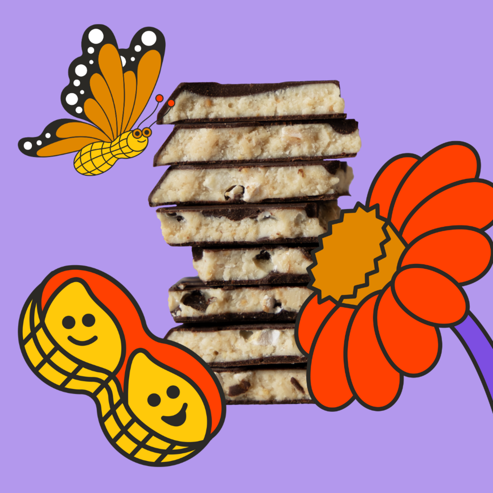 Seattle Chocolate Presents Maeve Peanut Butter-fly Truffle Bar | Seattle Chocolate Presents Maeve