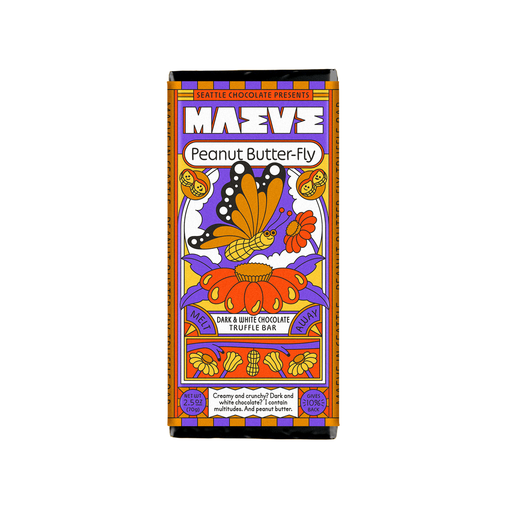 Seattle Chocolate Presents Maeve Peanut Butter Roast Truffle Bar | Seattle Chocolate Presents Maeve