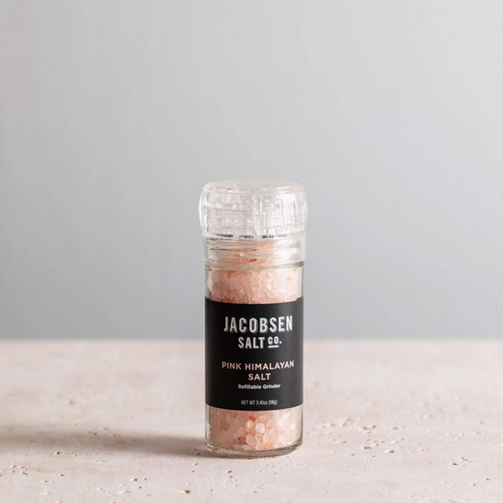 Jacobsen Salt Co. Pink Himalayan Salt Grinder - Glass Grinder | Jacobsen Salt Co.