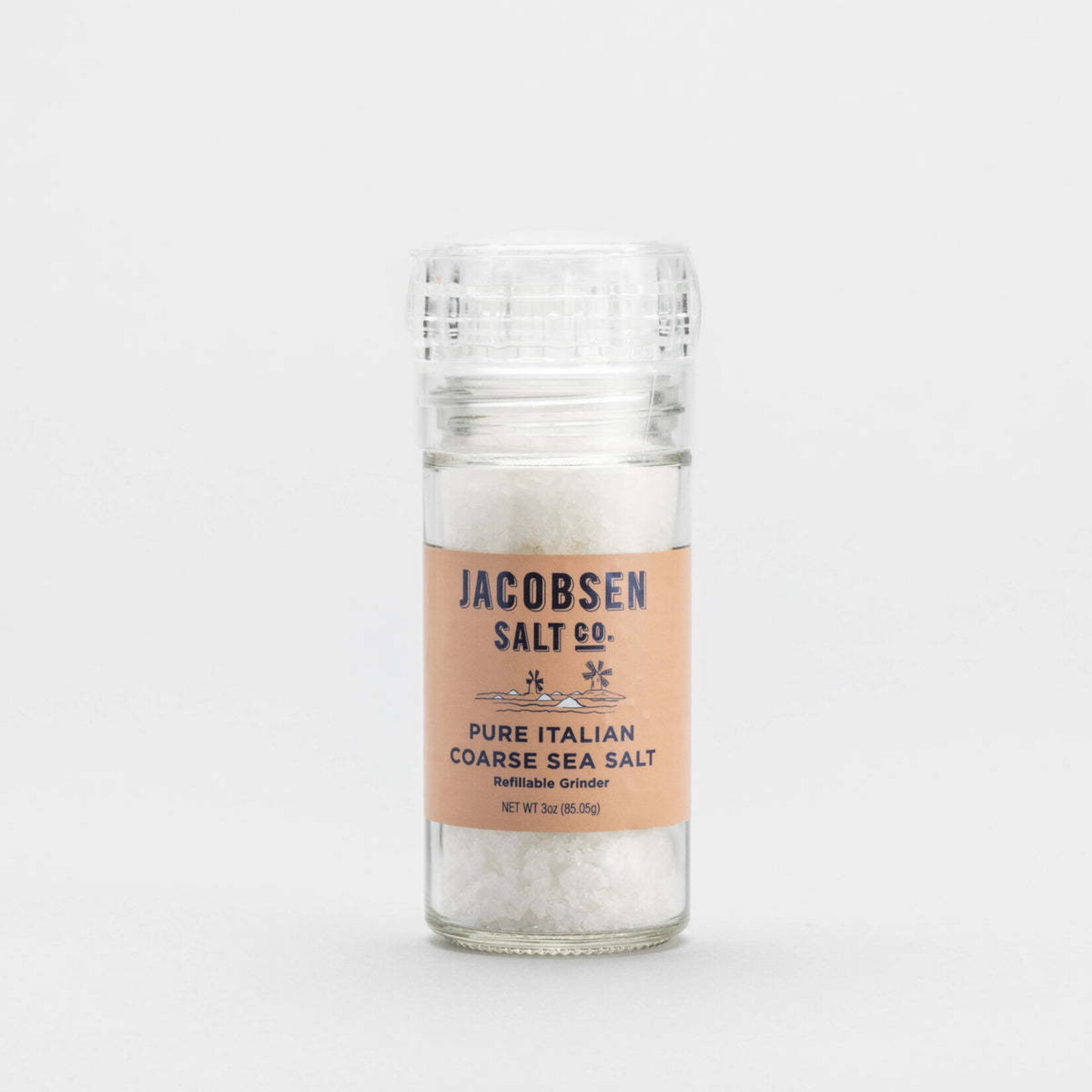 Jacobsen Salt Co. Pure Italian Coarse Sea Salt Grinder - Glass Grinder | Jacobsen Salt Co.