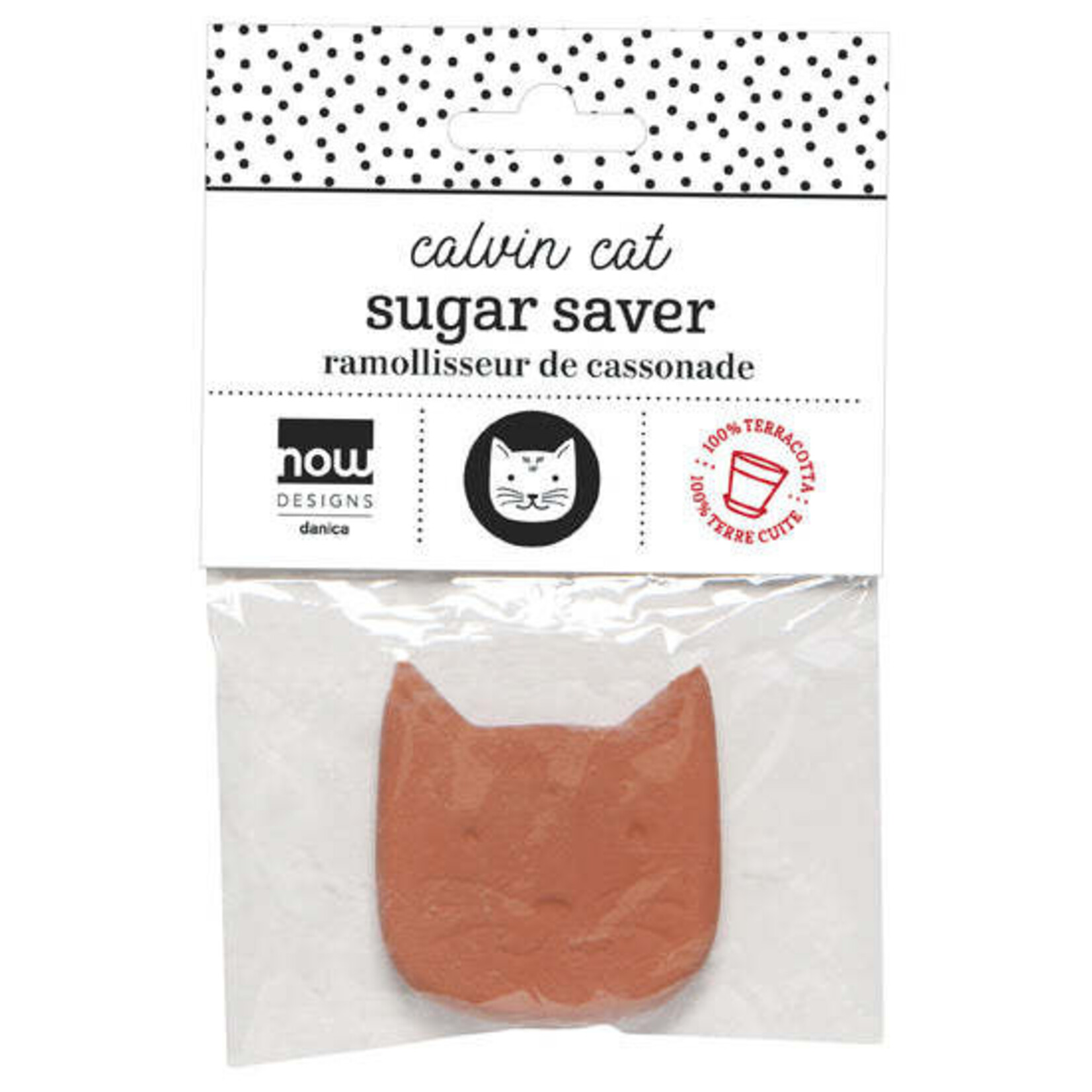 Danica Brands Calvin Cat Terracotta Sugar Saver | Danica Brands