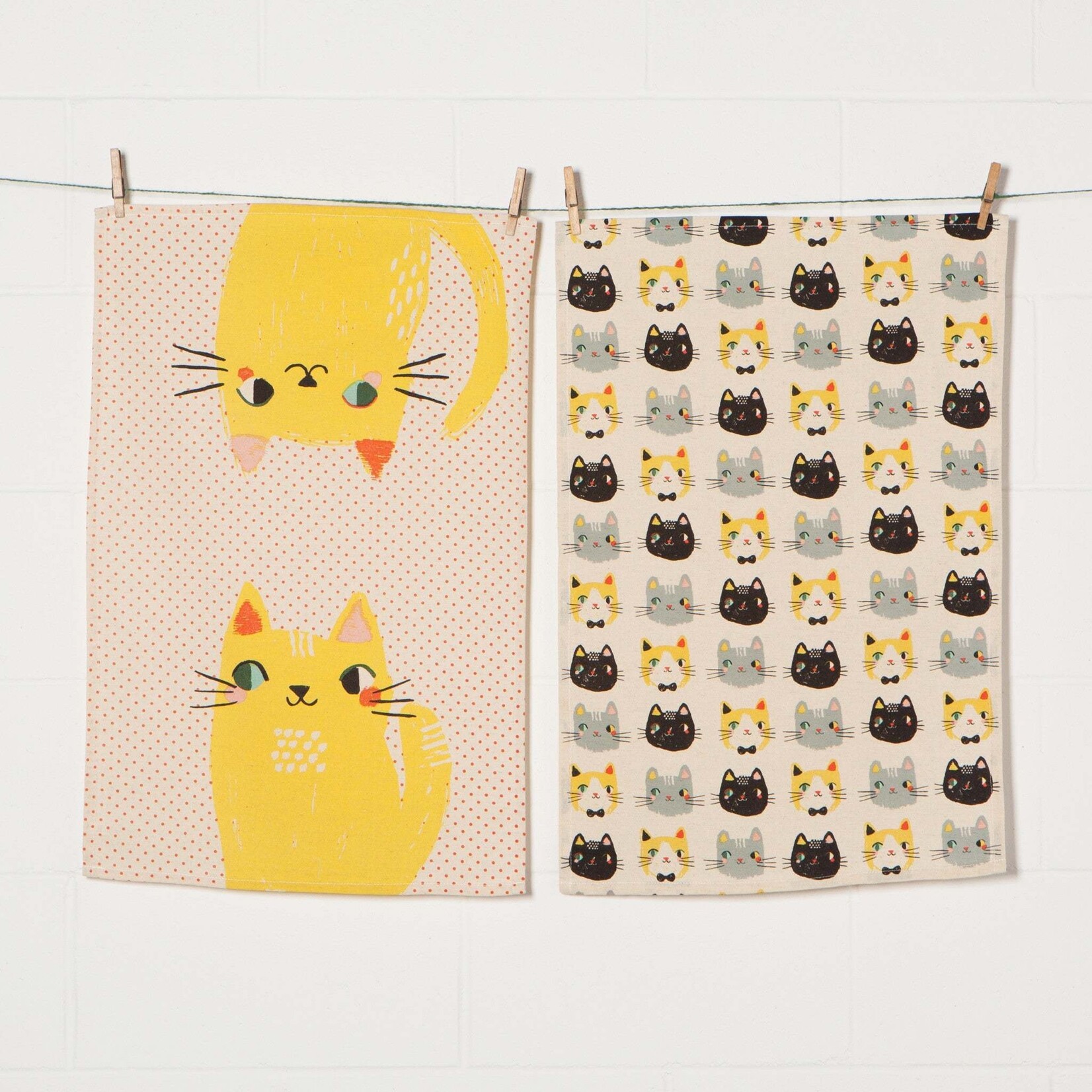 Danica Brands Tea Towel S/2 - Meow Meow | Danica Brands