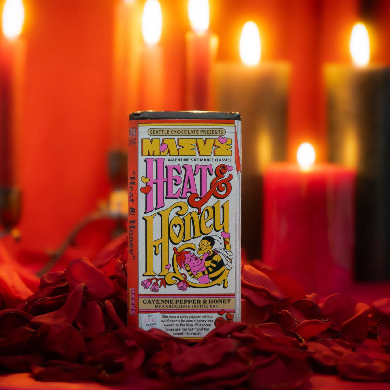 Seattle Chocolate Presents Maeve Valentine's - Heat & Honey Truffle Bar | Seattle Chocolate Presents Maeve