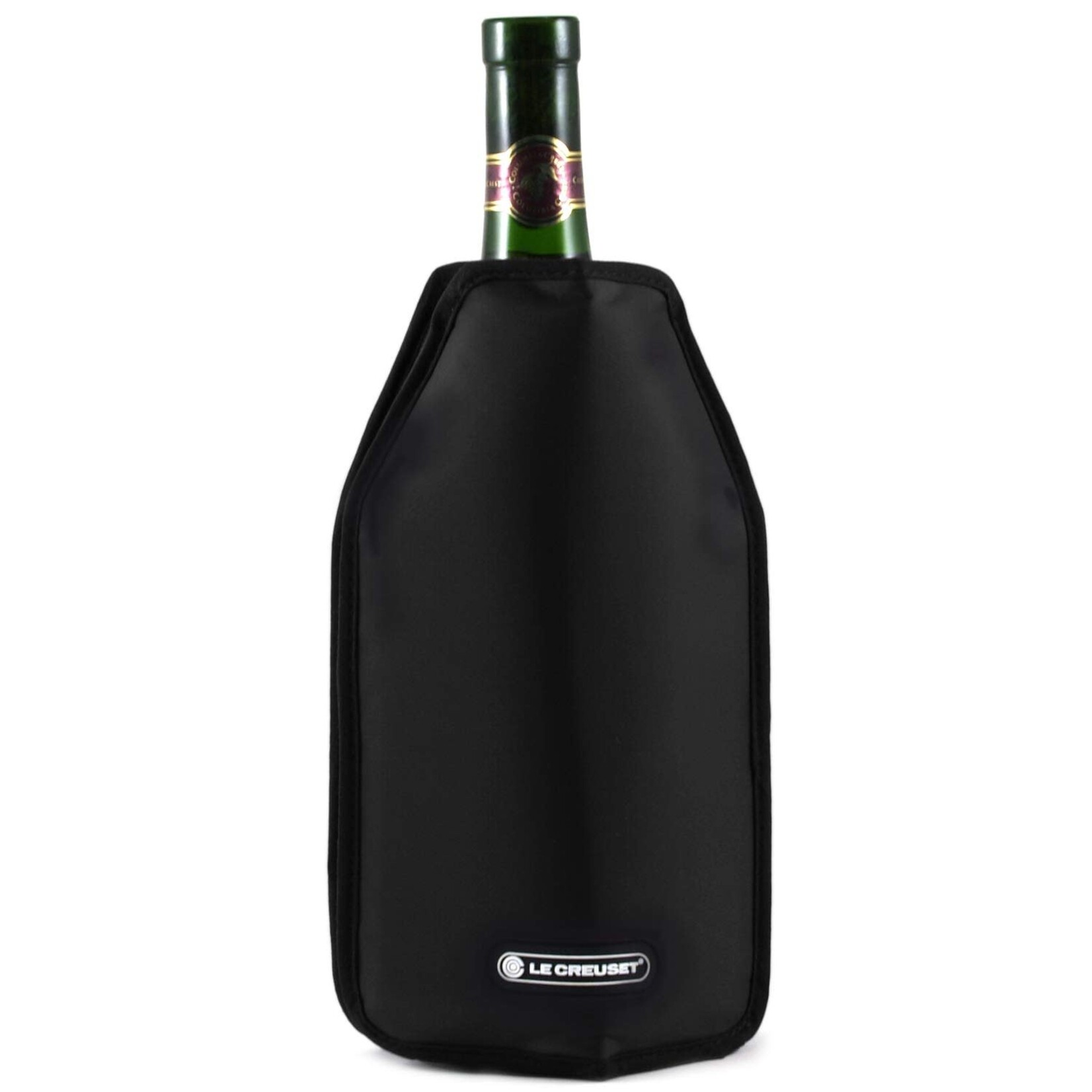 Le Creuset 750mL Nylon Wine Cooler Sleeve, Shiny Black  | Le Creuset