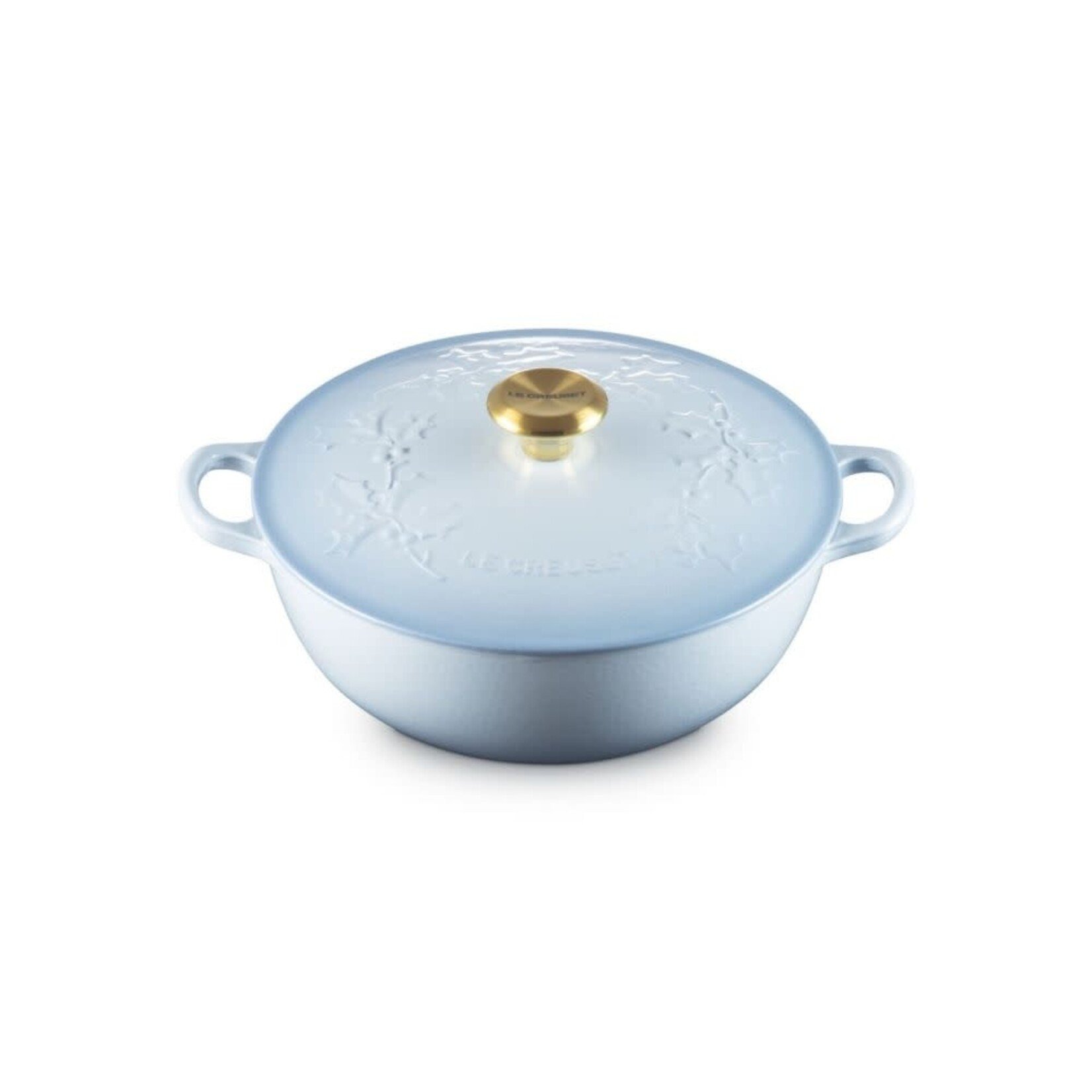 Le Creuset Holly Traditional Round Chef's Oven with Gold Knob - Coastal Blue | Le Creuset
