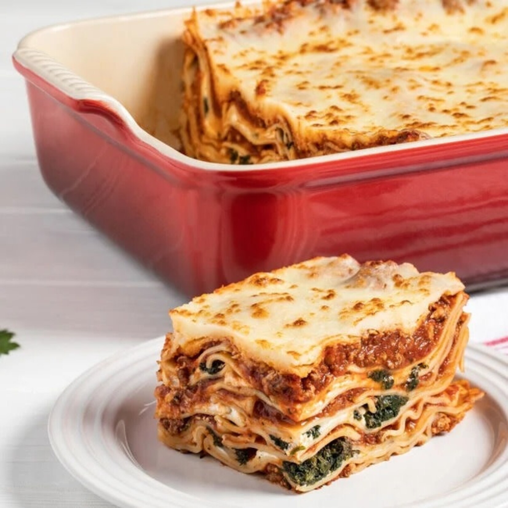 Le Creuset Heritage Lasagna Deep Baker, Oyster - 6.75 qt. | Le Creuset