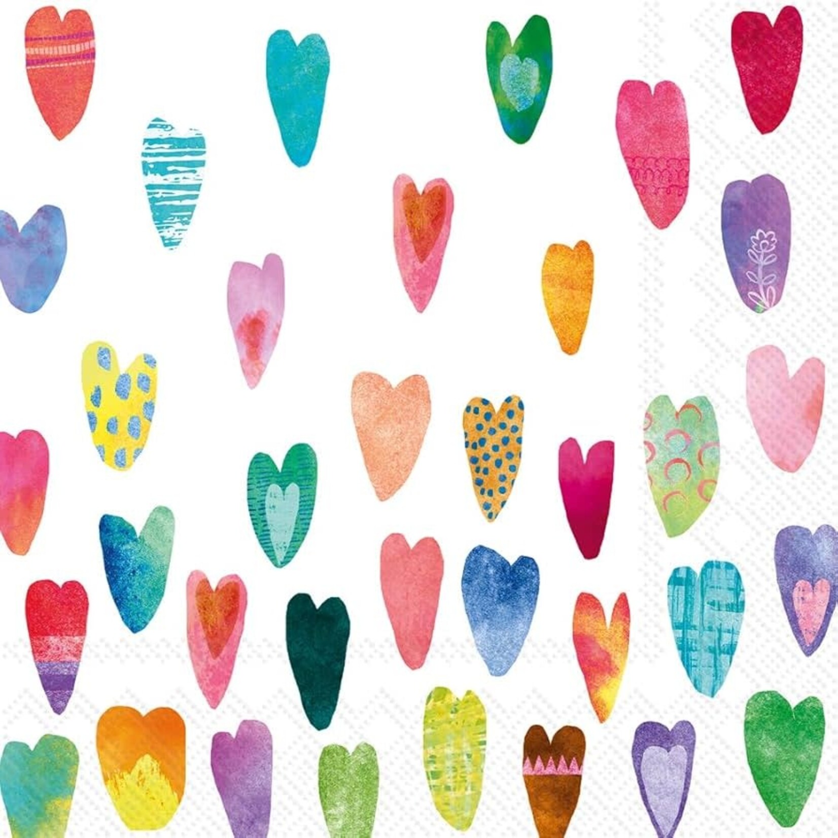 Boston International Pocket Tissue, Rainbow Hearts