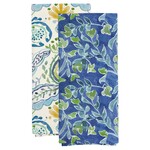 Boston International Guest Towel, Azure & Ivy Stripe