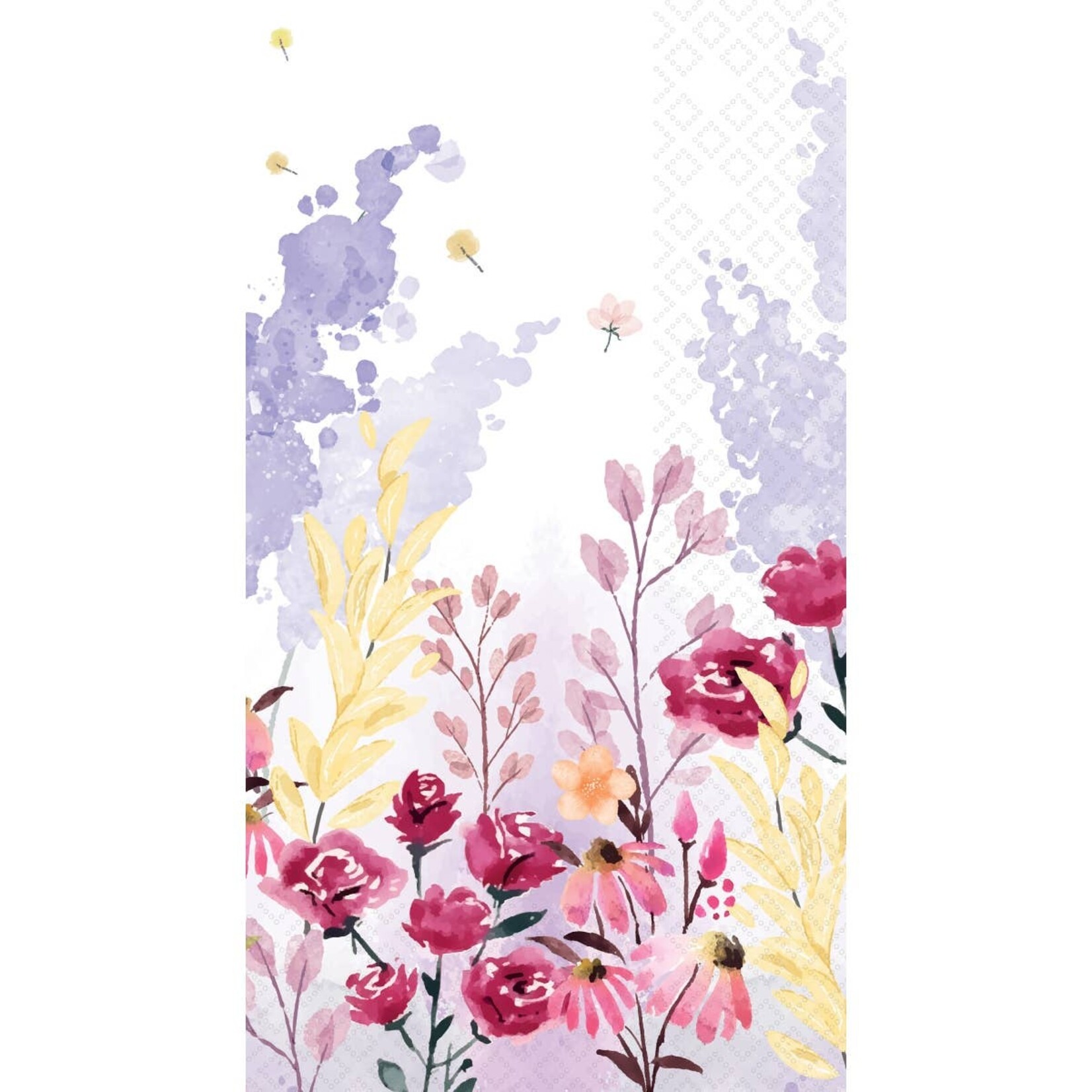 Boston International Guest Towel, Watercolor Flowerfield