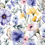 Boston International Cocktail Napkin, Posy - Purple