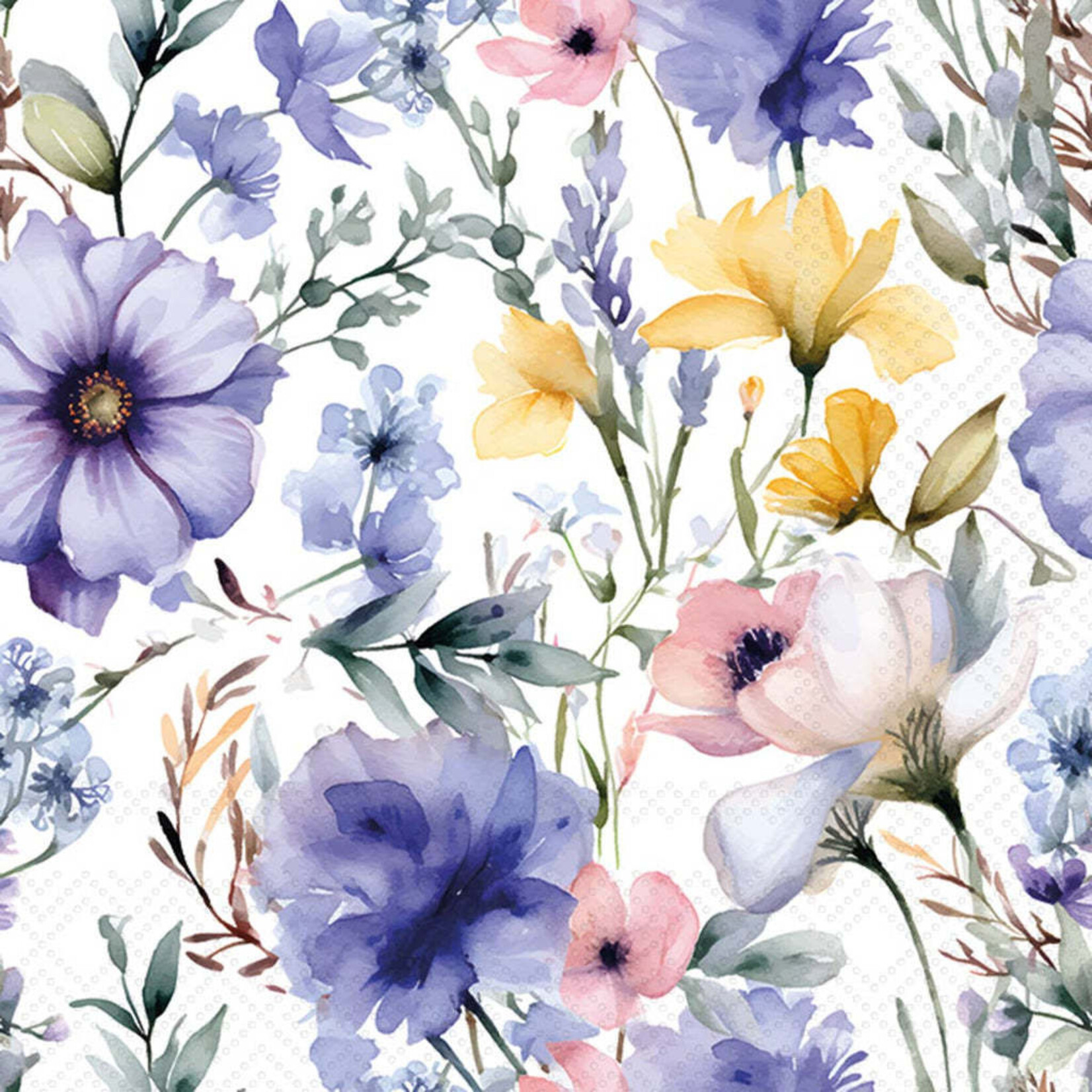 Boston International Cocktail Napkin, Posy - Purple