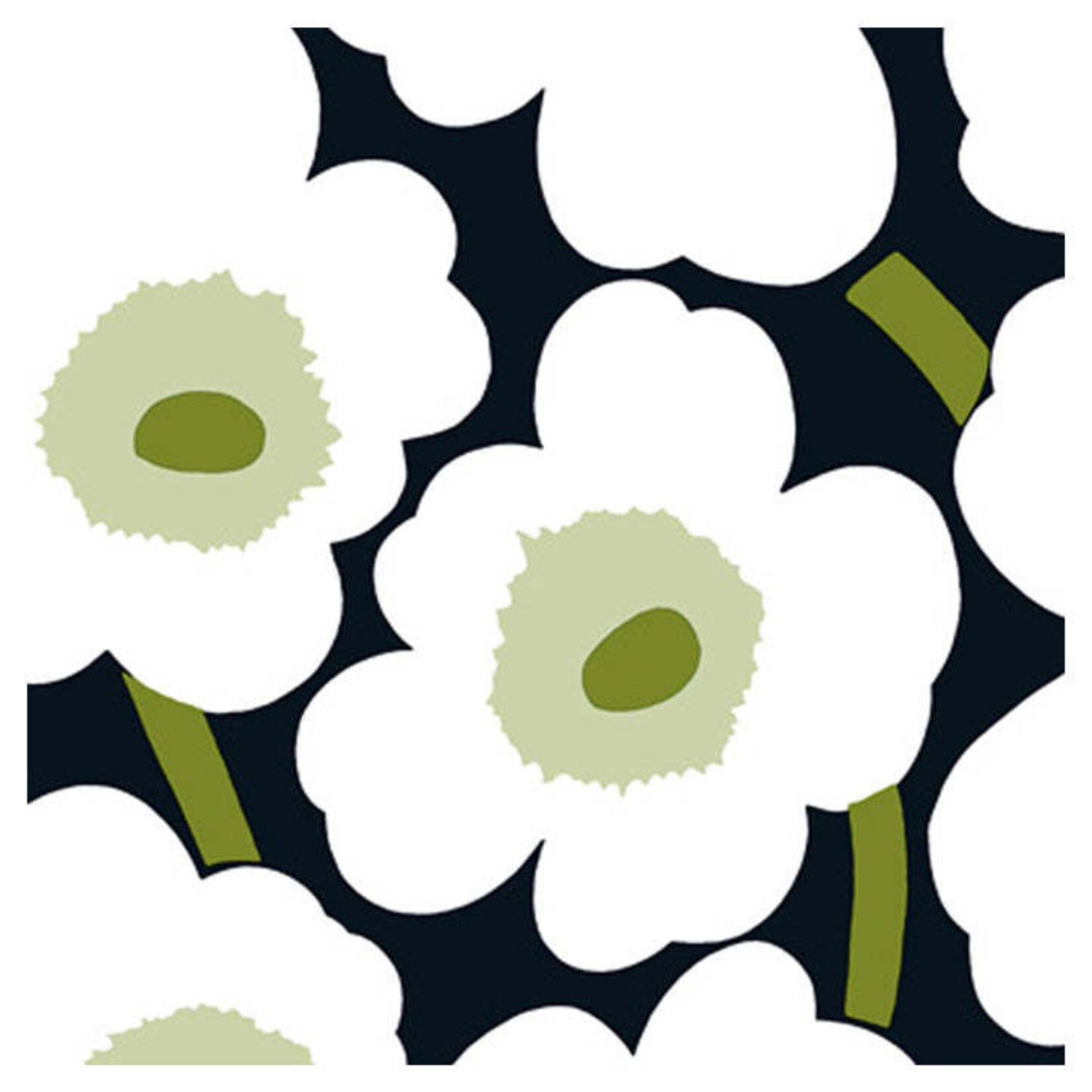 Boston International Cocktail Napkin, Unikko - Black