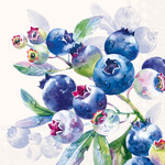 Boston International Cocktail Napkin, Blueberry Fruits - Cream