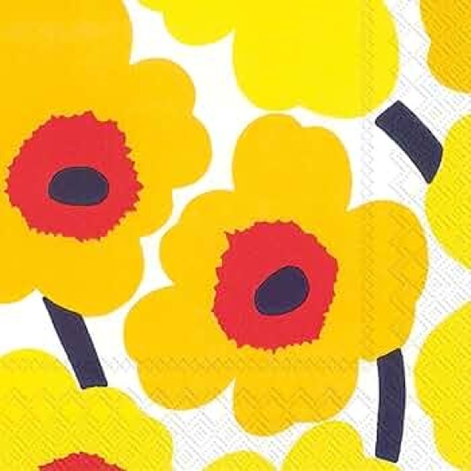 Boston International Lunch Napkin, Unikko - Dark Yellow