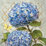 Boston International Lunch Napkin, Heirloom Flowers - Blue