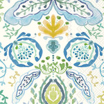 Boston International Guest Towel, Azure & Ivy - Gold
