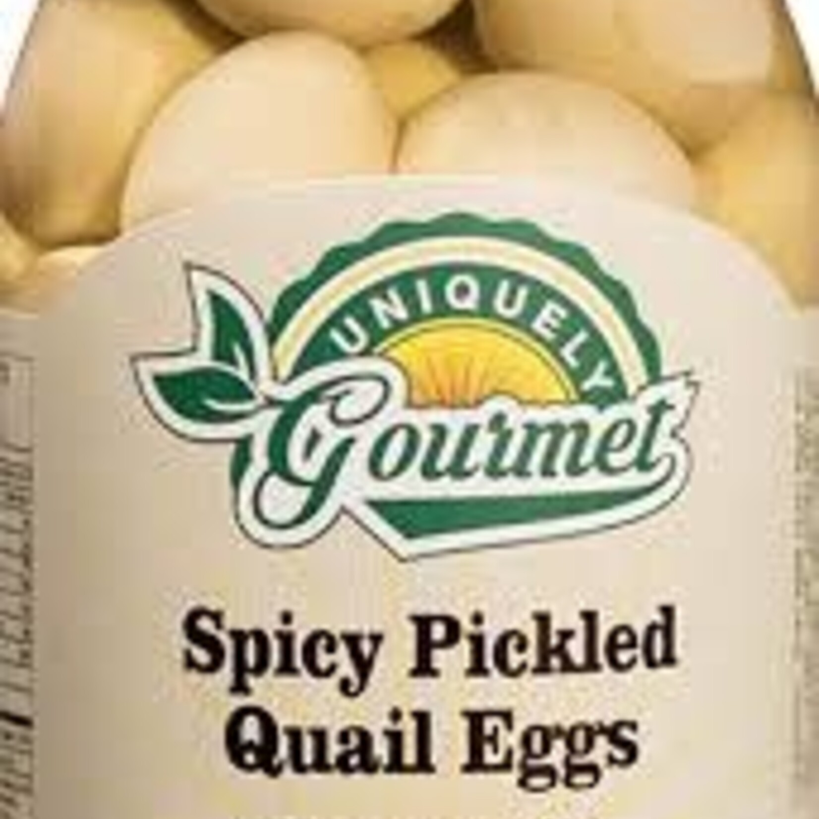 Uniquely Gourmet Spicy Pickled Quail Eggs