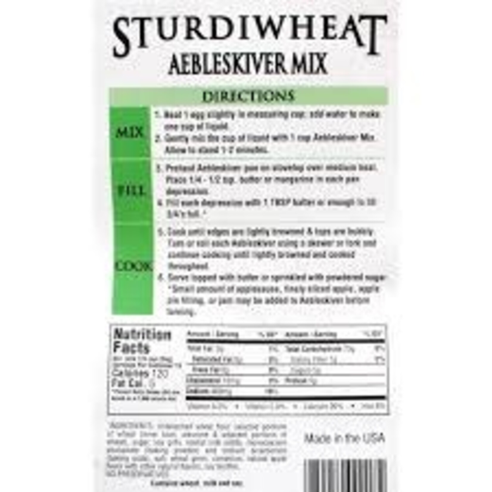 Sturdiwheat Sturdiwheat Danish Aebleskiver Mix, 1lb