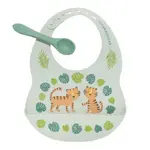 ORE Originals Fresh & Messy Silicone Bib & Spoon Set | Tiger