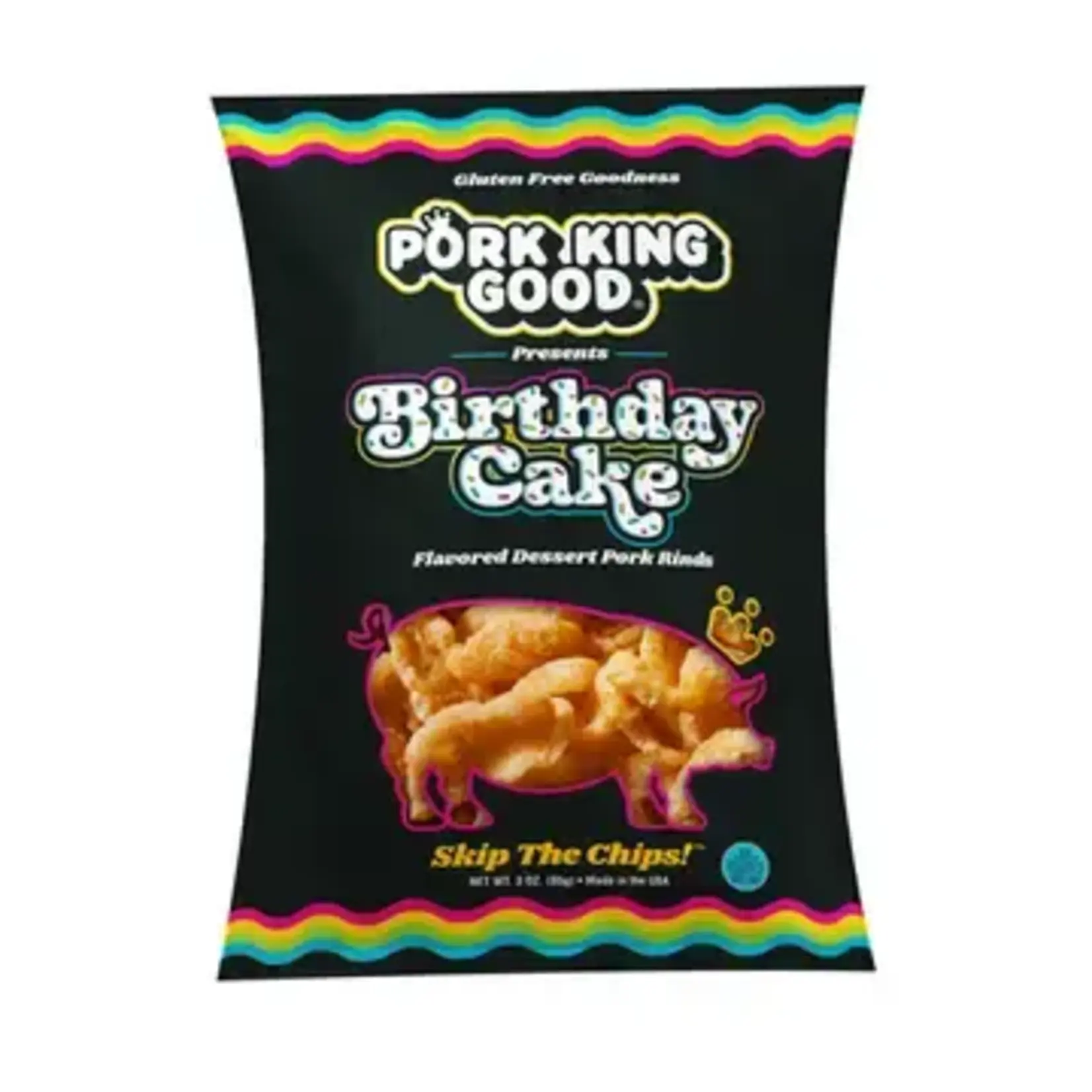 Pork King Good Pork King Good Birthday Cake Flavored Pork Rinds 3oz