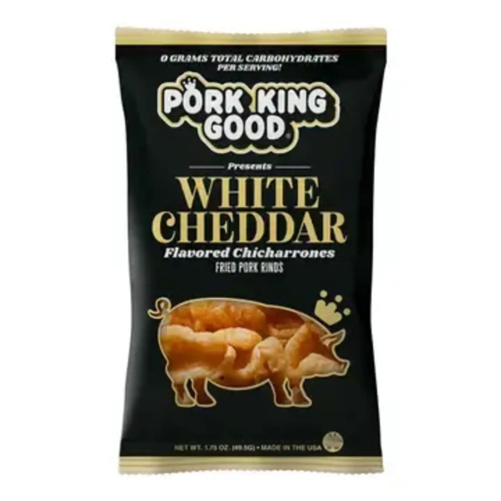 Pork King Good Pork King Good White Cheddar Pork Rinds 1.75 oz Bag