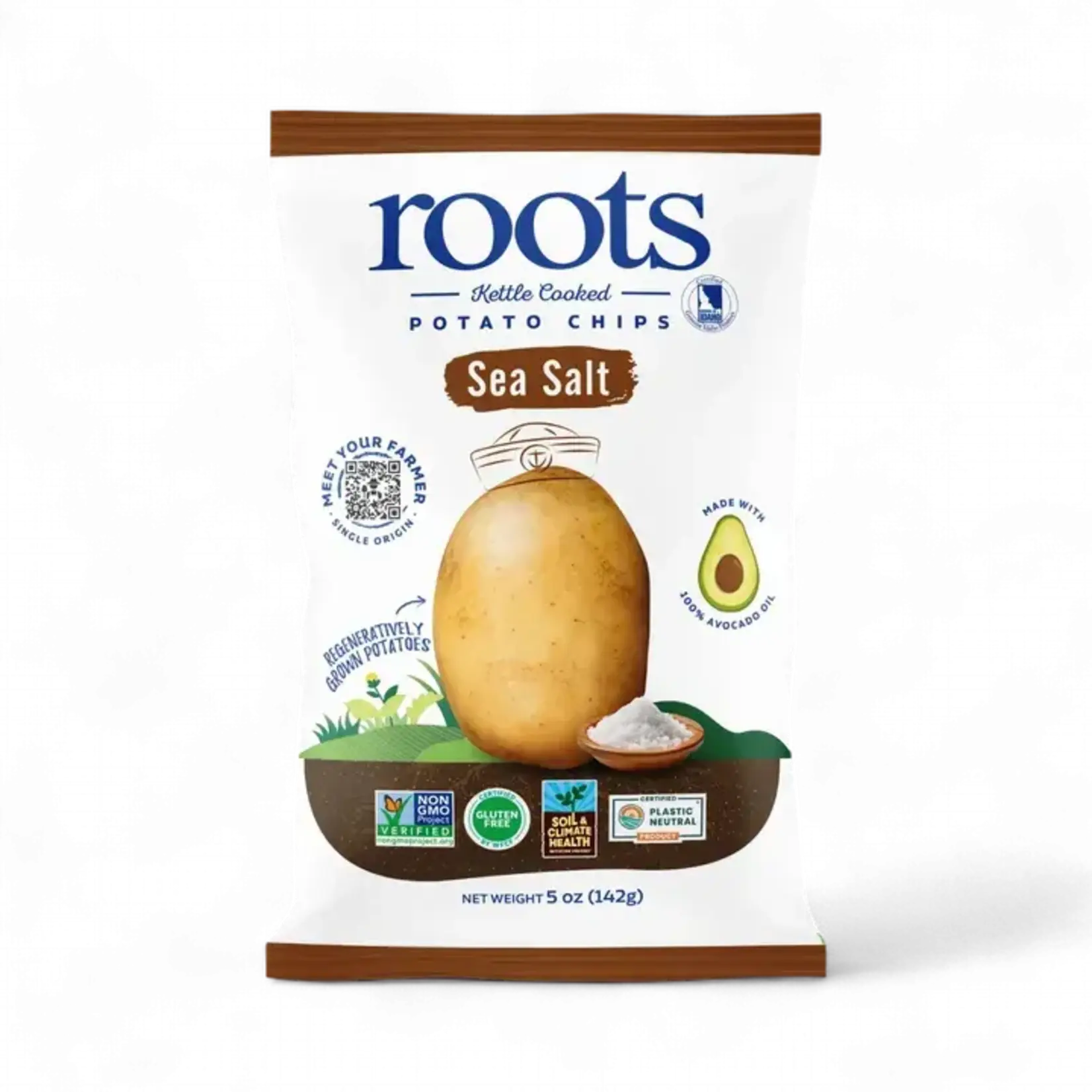 Roots Chips Sea Salt Kettle Potato Chips 5oz