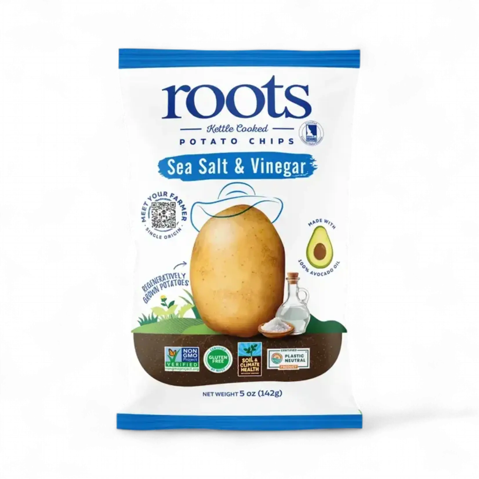 Roots Chips Sea Salt & Vinegar Kettle Potato Chips 5oz