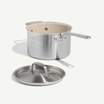 Made In CeramiClad™ 4 qt. Non-stick Saucepan with Lid - Sand | Made In