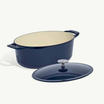 Made In Enameled Cast Iron 7.5 qt. Oval Dutch Oven - Harbour Blue | Made In