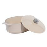 Made In Enameled Cast Iron 7.5 qt. Oval Dutch Oven - Antique White | Made In