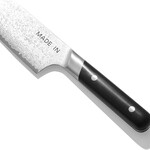 Made In 6" Japanese, Damascus Steel - Santoku - Truffle Black | Made In