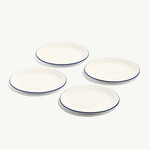 Made In Set of 4, 8'' Appetizer Plates - Navy Rim | Made In