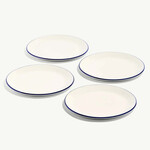 Made In Set of 4, 10.5'' Dinner Plates - Navy Rim | Made In