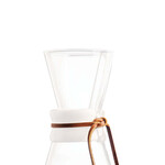 Chemex Wood Collar for 3 cup coffeemakers with 21" original rawhide WS