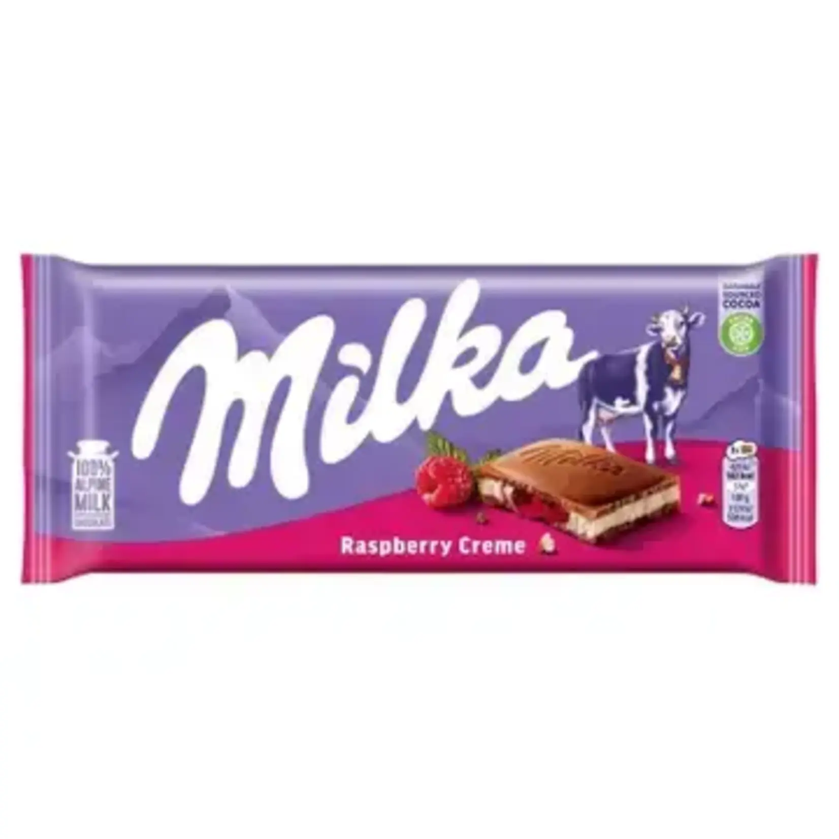 Global Bite Co Milka Raspberry Cream 100g (European)