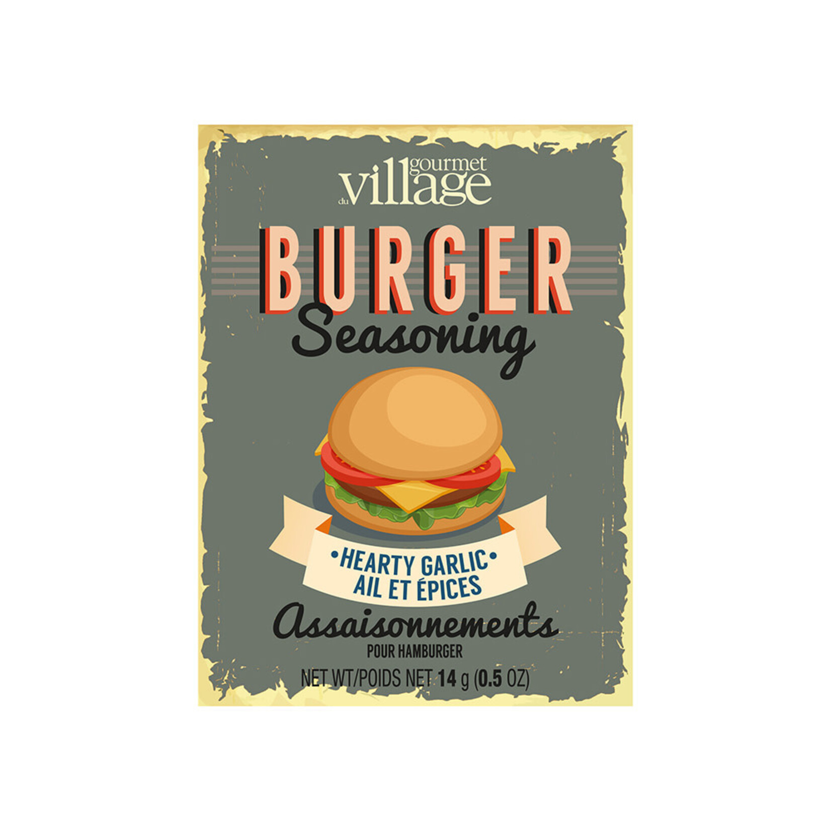 Gourmet Village Garlic Burger Seasoning Can | Gourmet Village
